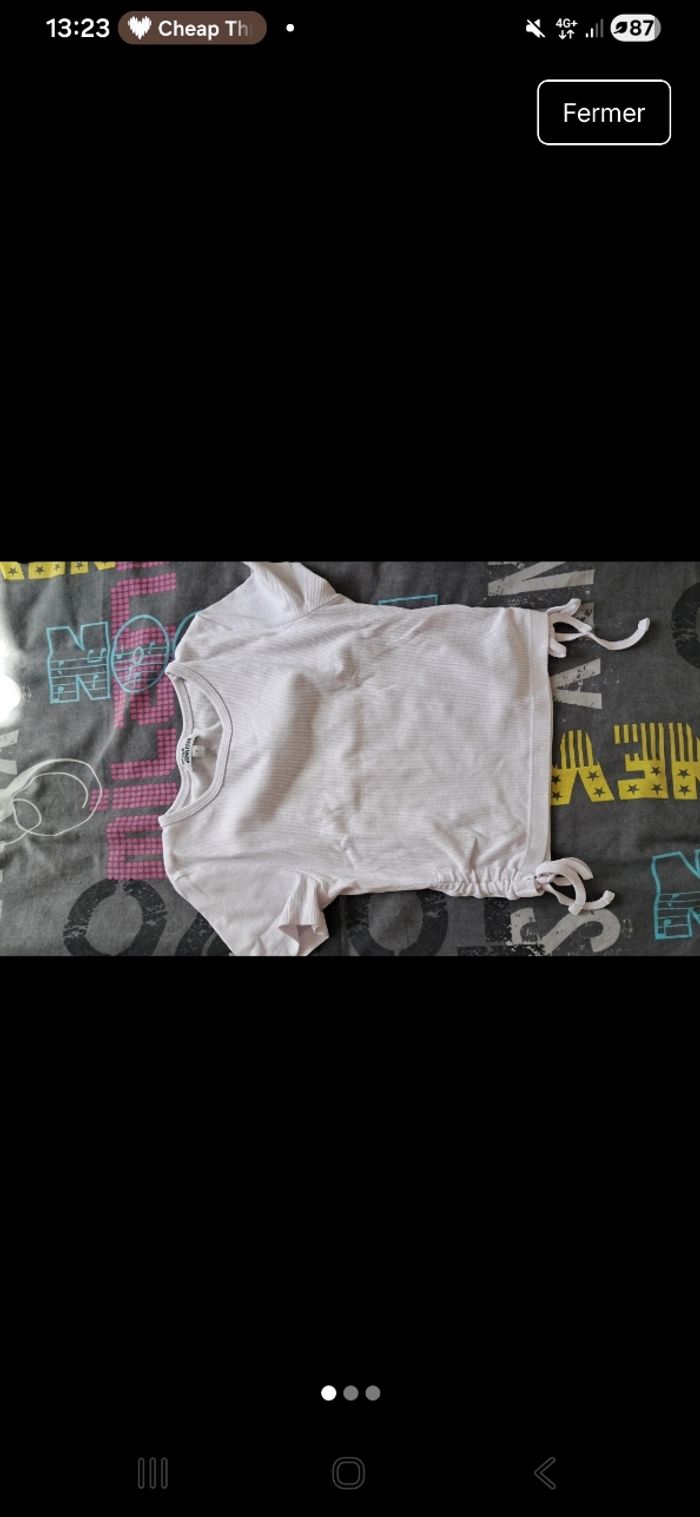 Lot de 2 croc top rouge et blanc