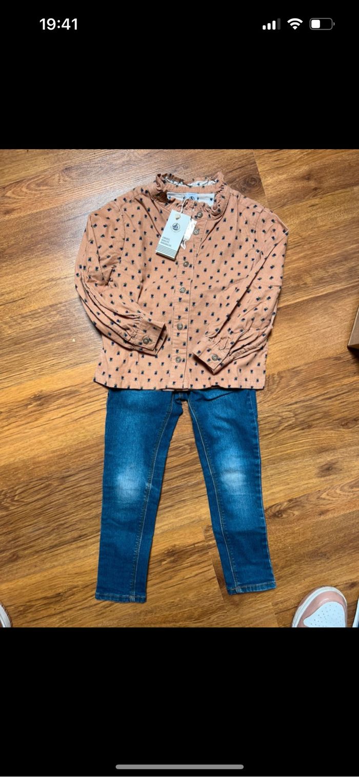 Ensemble chemise petit bateau et jean