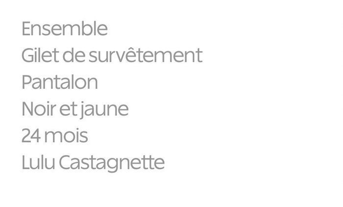 Ensemble Lulu Castagnette 24 mois - photo numéro 3