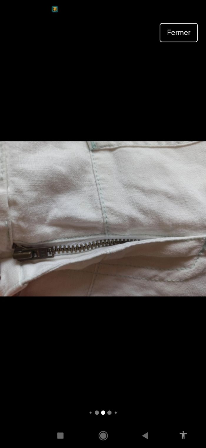 Pantalon blanc en lin et coton esprit 6 ans - photo numéro 5