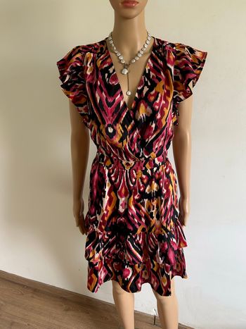 Robe imprimée neuve à manches courtes Morgan taille 34 (valeur 80€)