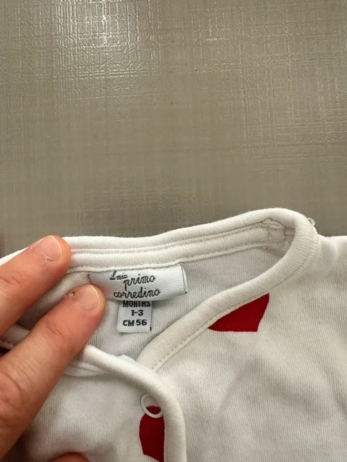 Pyjama coton avec cœur rouge - photo numéro 3