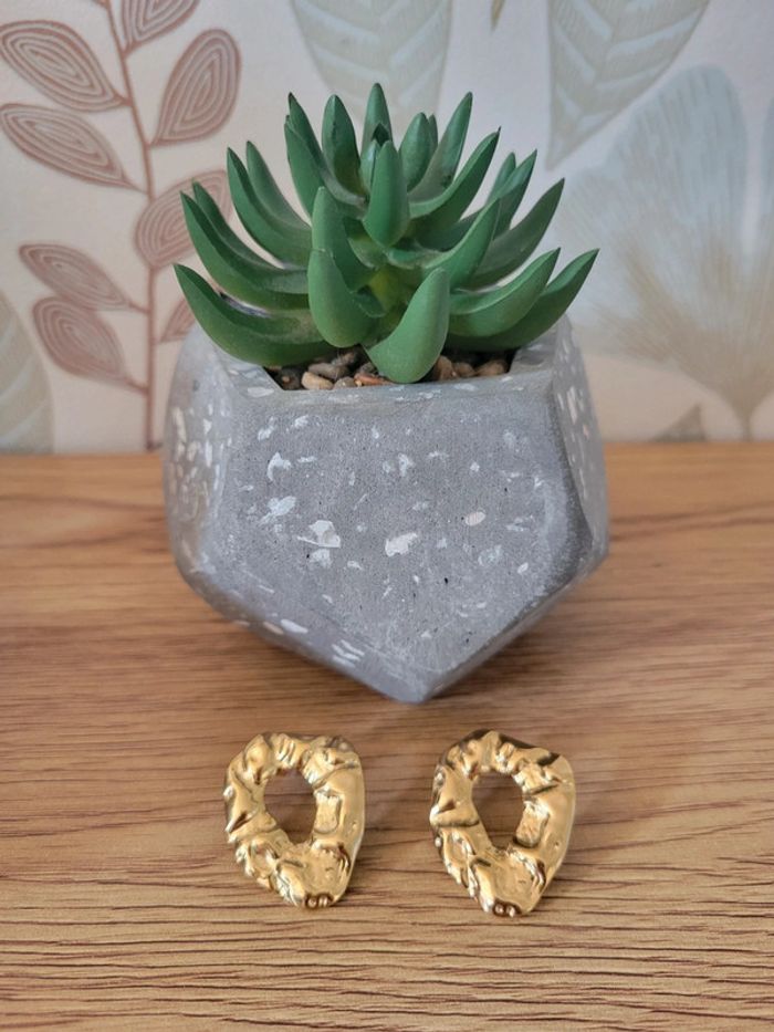 Boucles d'oreilles géométriques - Plaqué Or