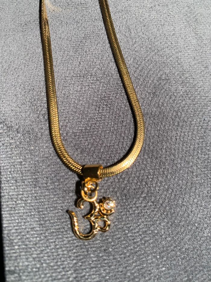 collier acier inoxydable doré - photo numéro 2