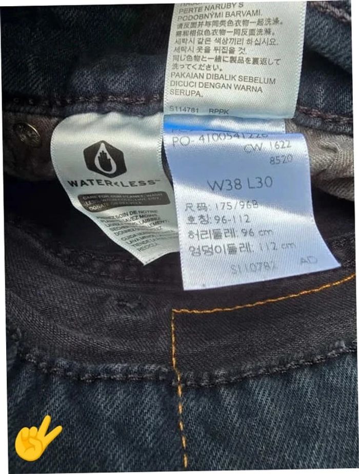 Jeans Levi's Skinny taper W38 FR48 L30 coupe skinny bleu Homme Men pan357b - photo numéro 8