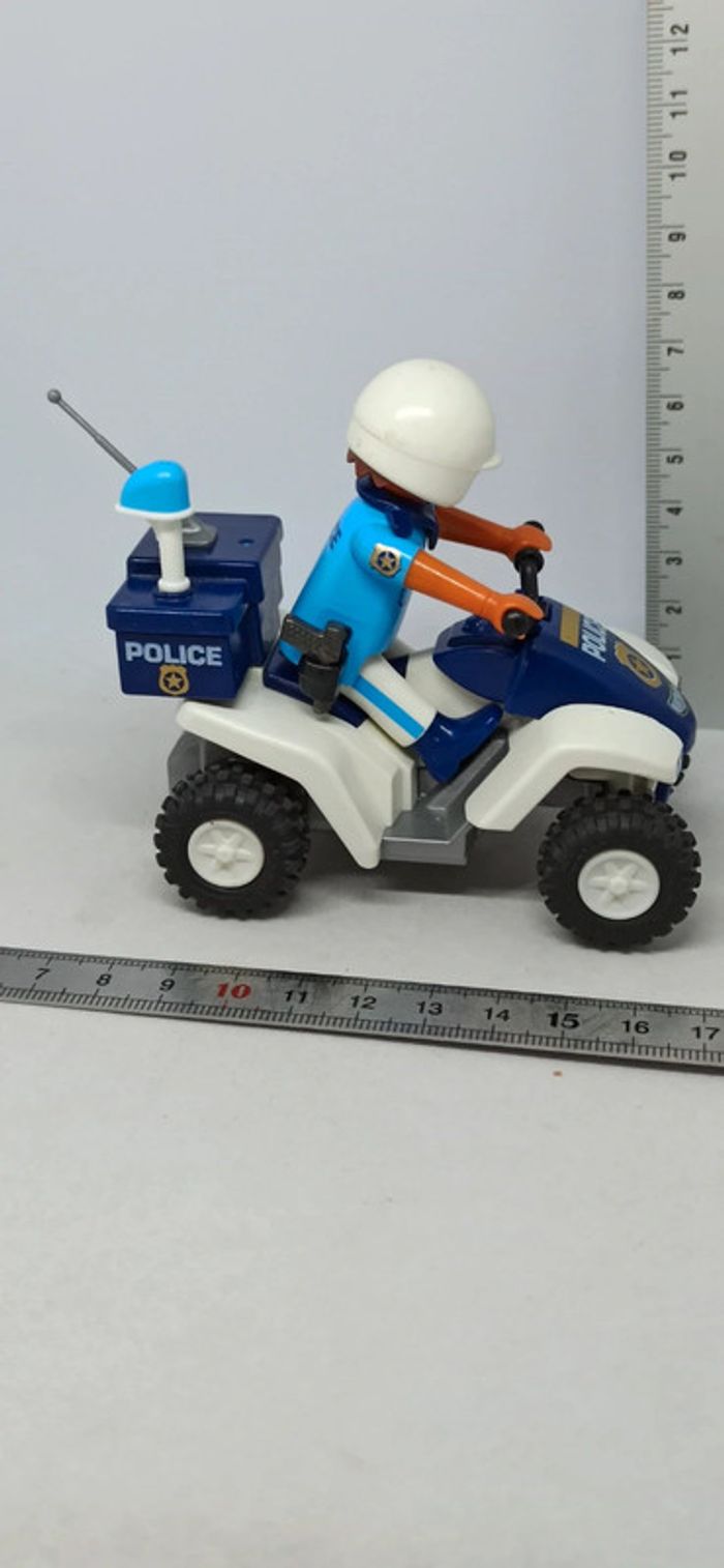 Véhicule quad de police à friction avec policier playmobil - photo numéro 3