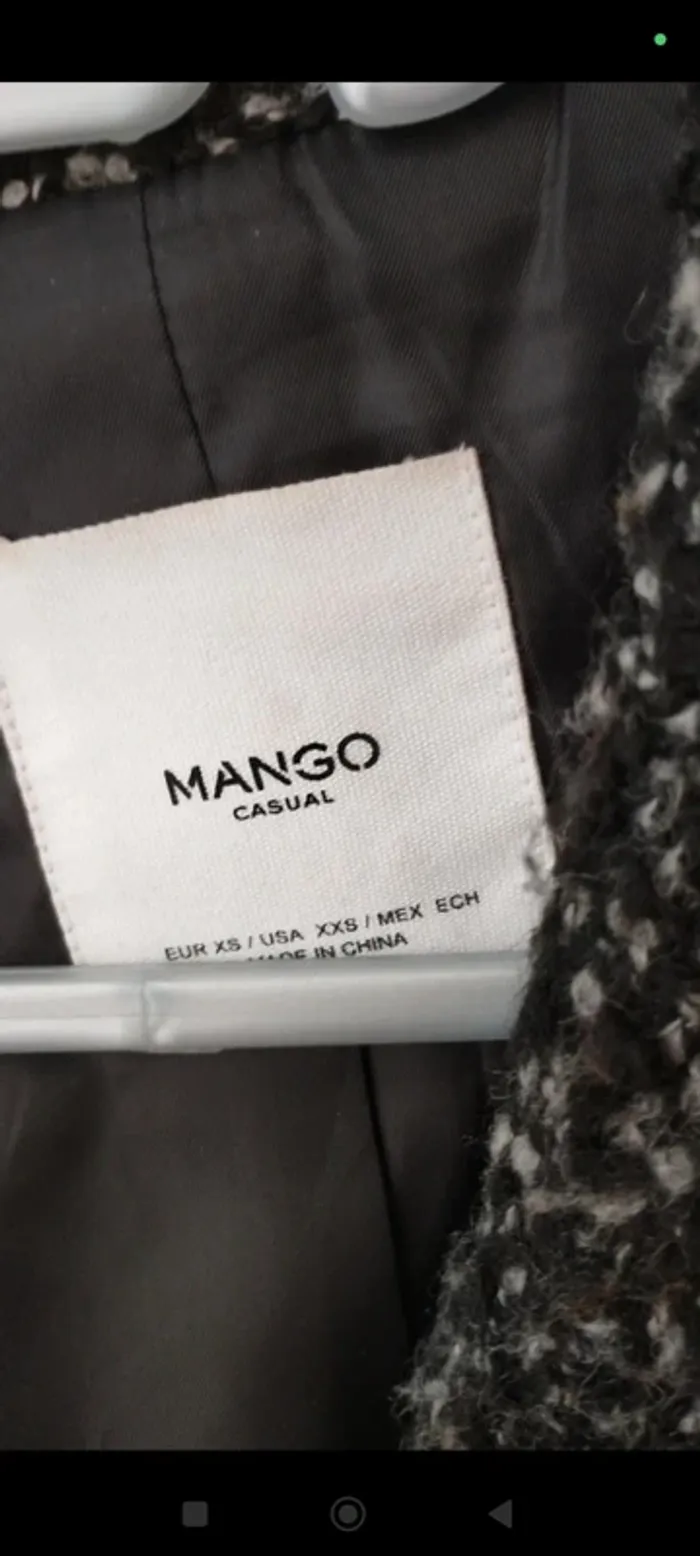 Manteau chiné Mango XS - photo numéro 4