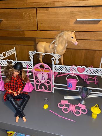 Barbie Mattel poupée doll horse club blinking beauty 1987 écurie équestre 1997 équitation cavalière