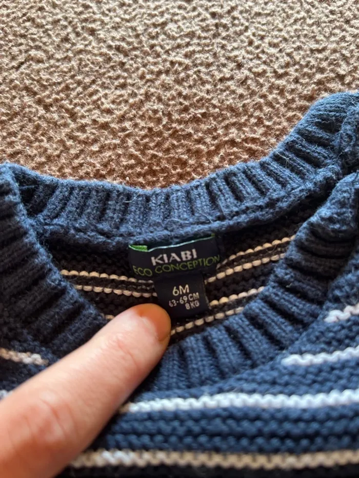 Pull à rayures bébé - photo numéro 2