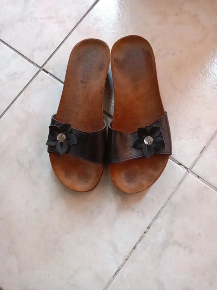 Mules nu pieds taille 39 - photo numéro 2