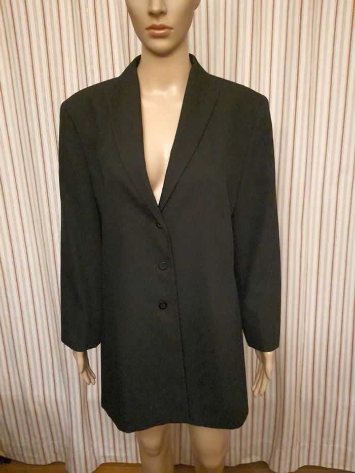 Jolie Pardessus noir Miēl taille 42 made Canada - photo numéro 4