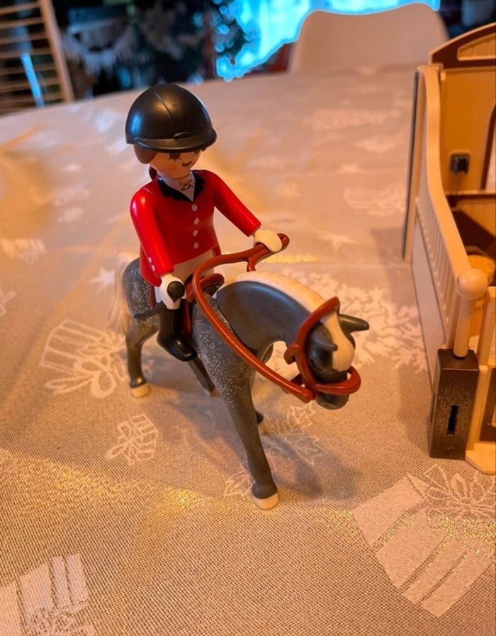 Lot Playmobil Cheval trackener et sa cavalière n°5110 - photo numéro 2