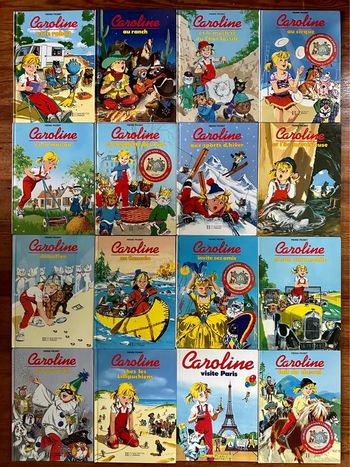 Lot de 16 albums Caroline années 90 vintage livres bd Pierre Probst collection anciens