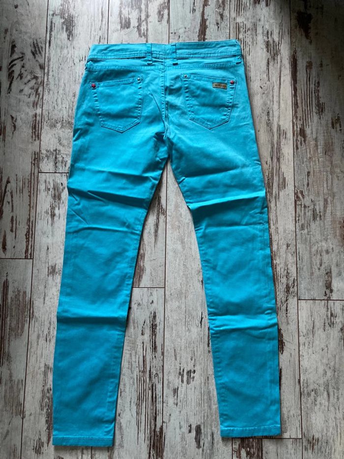 Jean bleu turquoise - photo numéro 2