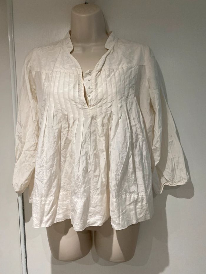 Blouse, Véro Moda, style Paloma, 37 %, soie 63 % coton - photo numéro 2
