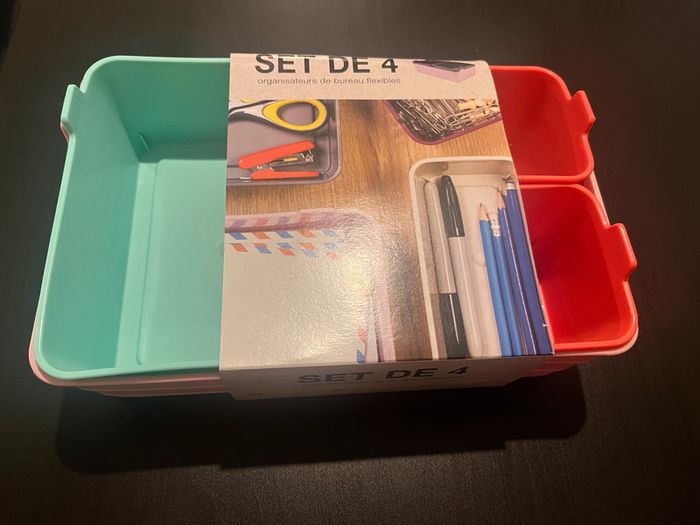 Lot de 4 organisateurs de bureau