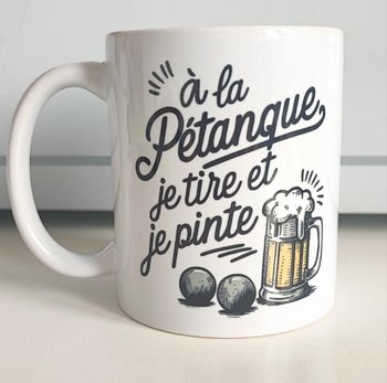 Mug blanc pétanque 