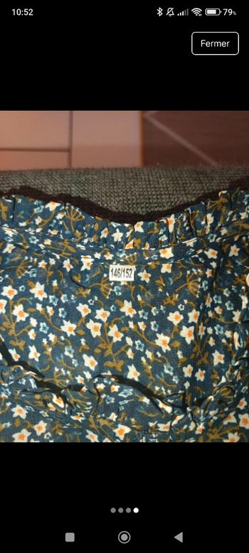 Chemise manches longues fleuri 