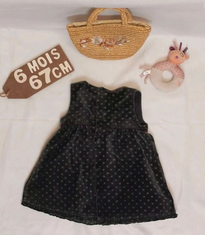 Ensemble 👣 manteau, capuche, robe, chapeau, tee-shirt sucre d'orge 6mois/67cm - photo numéro 10