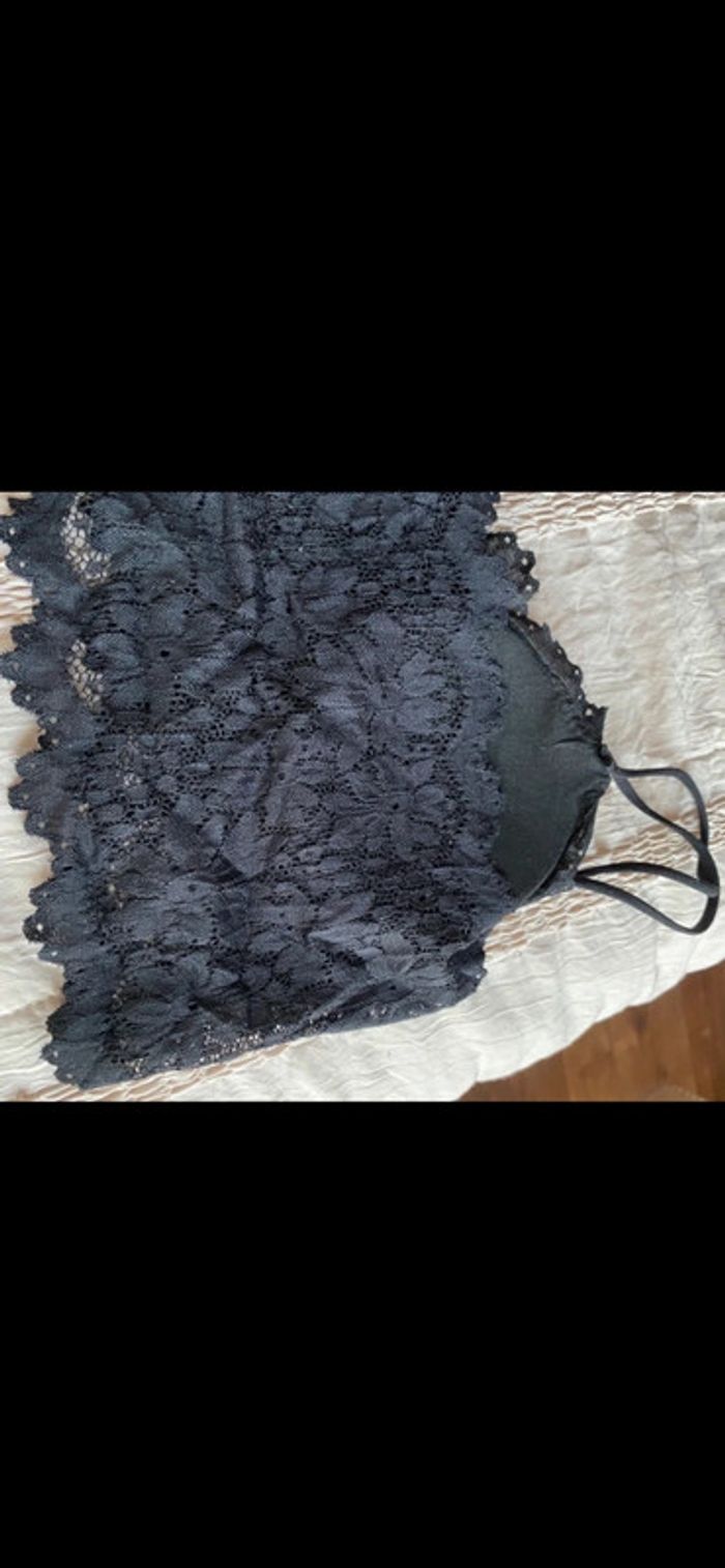 Bustier en dentelle, noir, taille XL, comme neuf - photo numéro 6