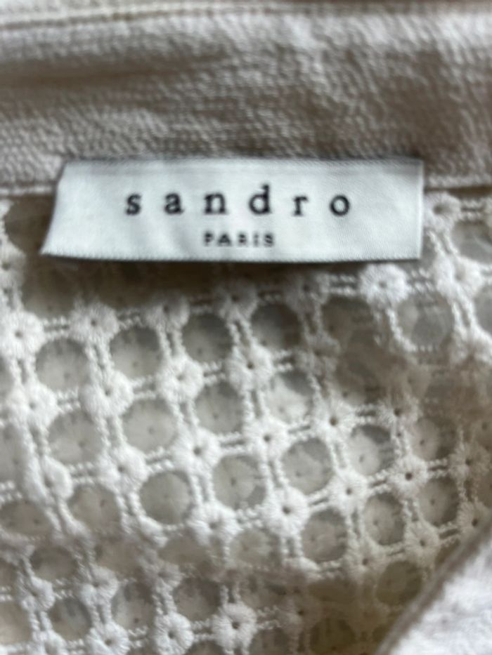 Blouse écrue et ajourée Sandro S - photo numéro 6
