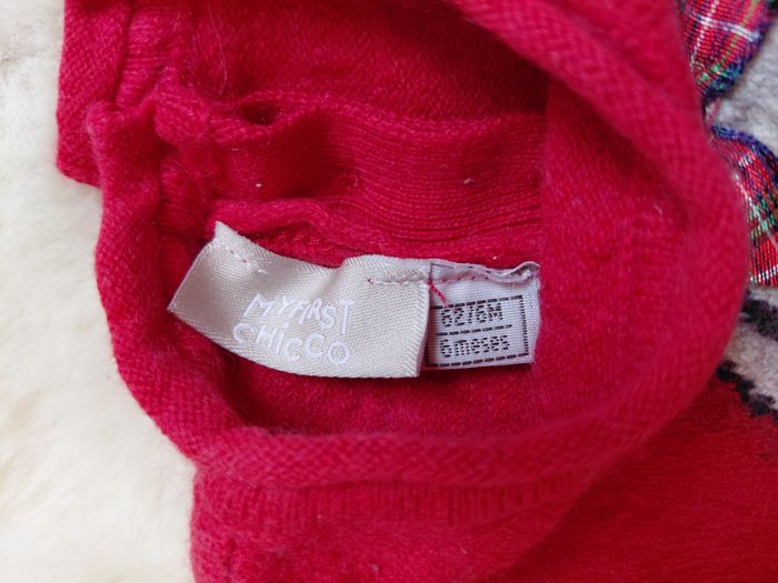 Pull en laine rouge – 6 mois - photo numéro 3