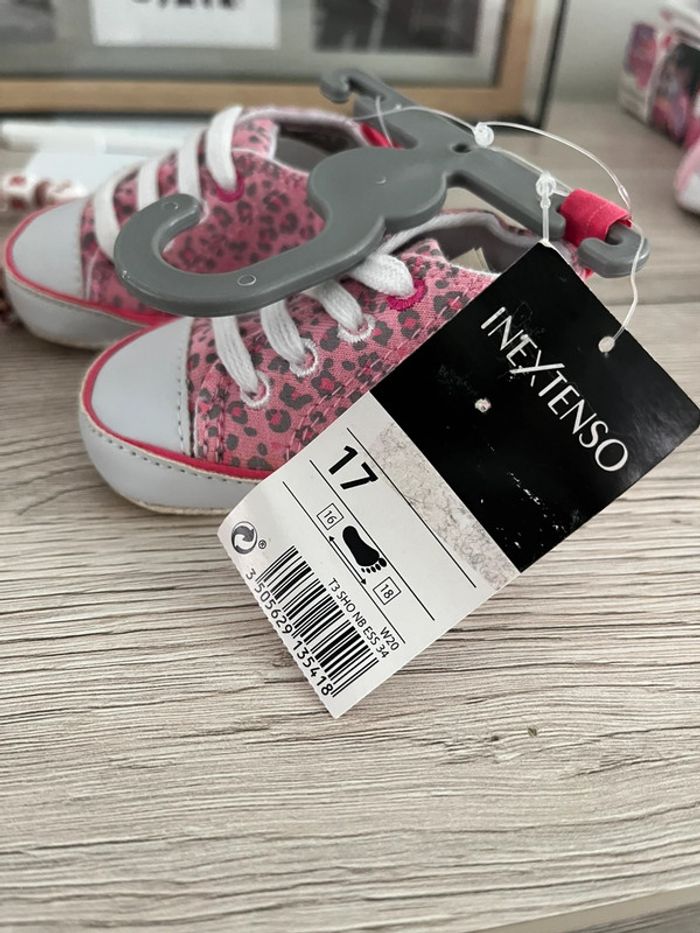Chaussure en tissu / léopard / rose - photo numéro 2