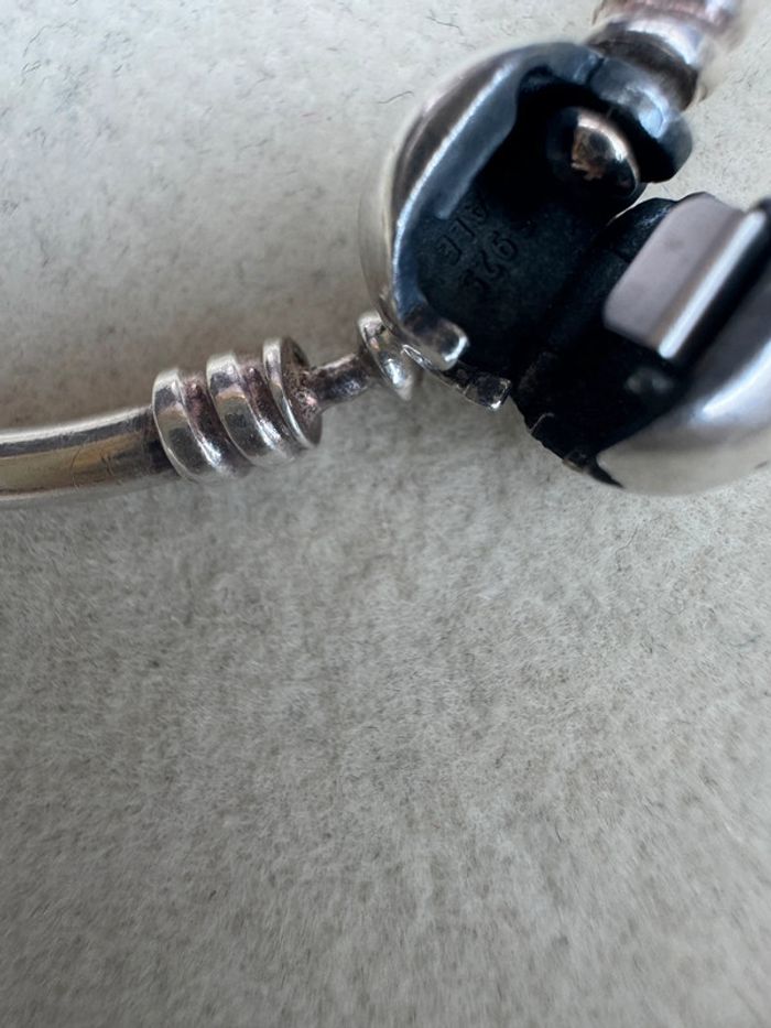 Bracelet Jonc Pandora Authentique Fermoir boule Taille 15 - photo numéro 3