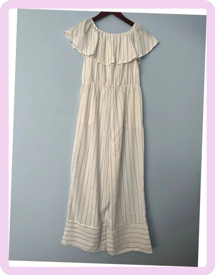 Combinaison Pantalon Blanche à Rayures Noires – Pretty Summer – Taille L 👖 - photo numéro 6
