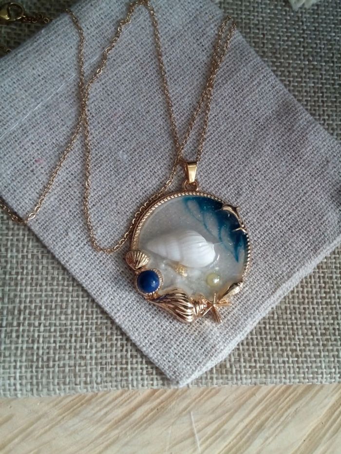 Collier vague de la vie + carte - photo numéro 3