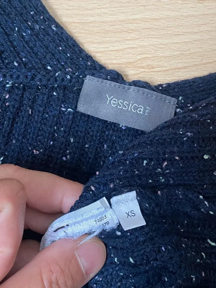 Pull col V en maille multicouleurs XS 34 Yessica - photo numéro 5