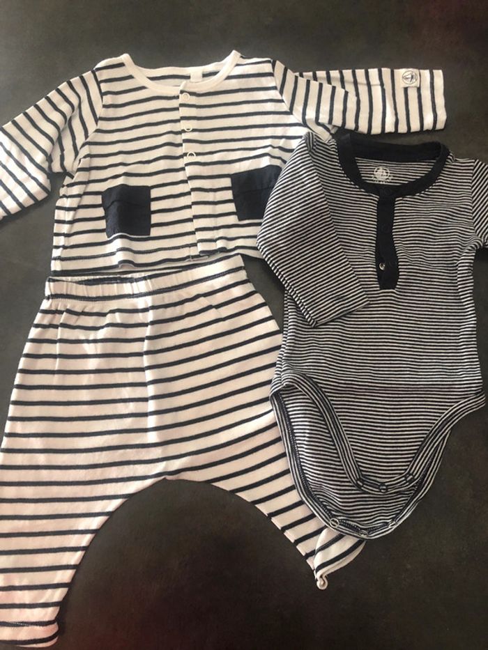 Ensemble bébé marinière petit bateau