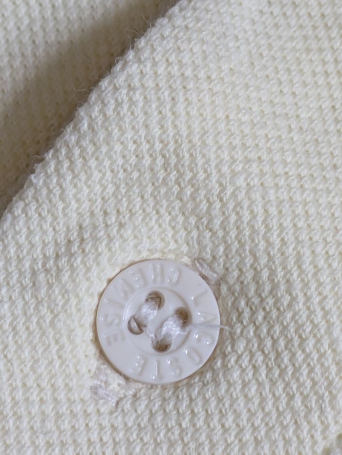 Polo Lacoste jaune paille Vintage - photo numéro 5