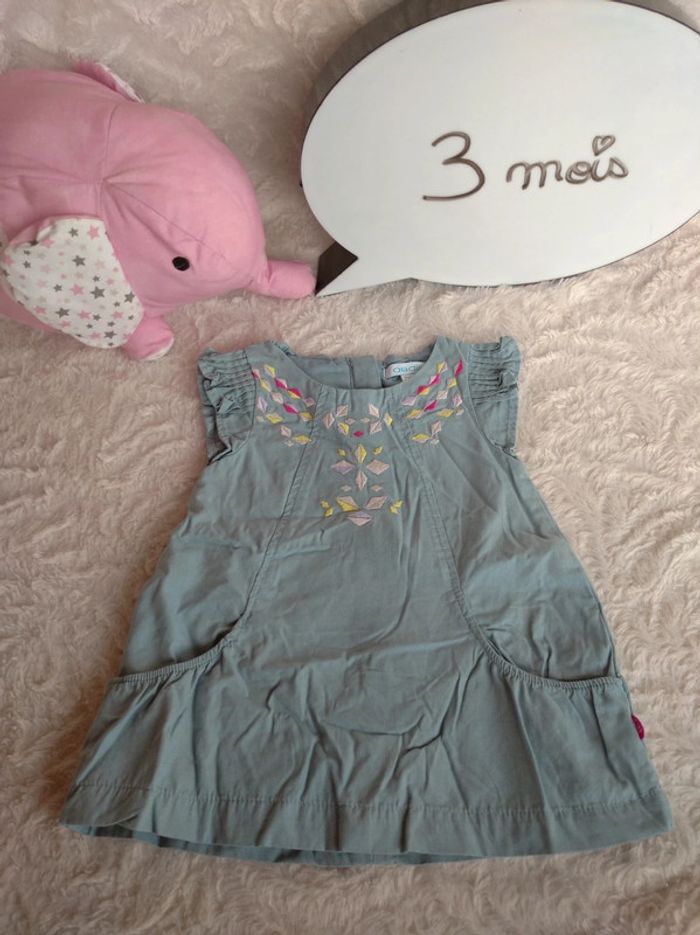 Robe doublée Fille 3 mois Obaïbi