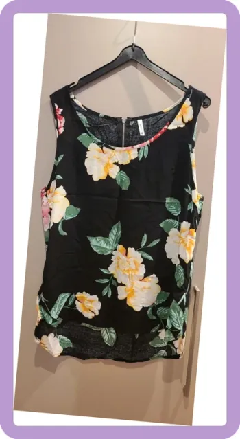 Top XL fleuri