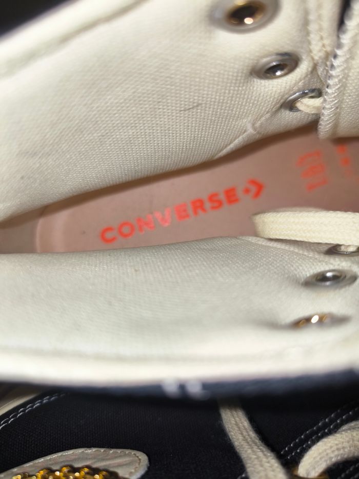 Converse Chuck Taylor All Star Plateforme chaine dorée aigrette - photo numéro 3