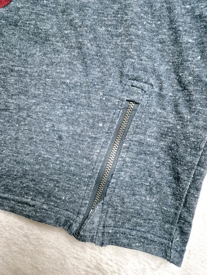 Pull à capuche gris et bordeaux dessin indien orchestra garcon taille 14 ans - photo numéro 5