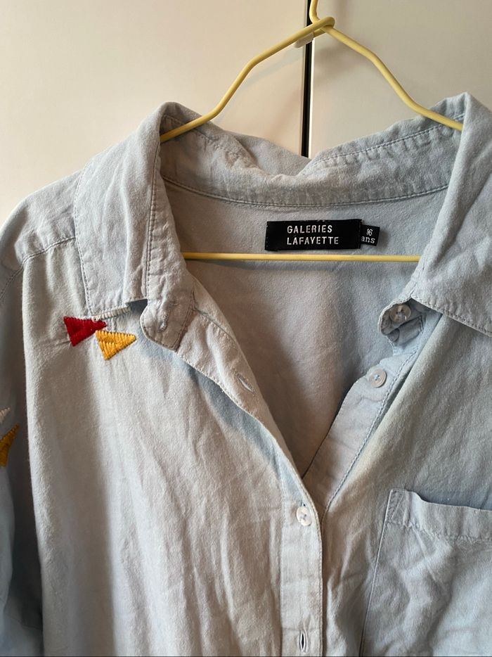 Chemise bleue galerie lafayette - photo numéro 2