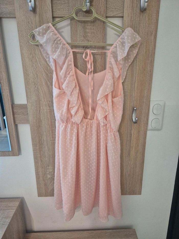 Robe plumetis rose taille S - photo numéro 3