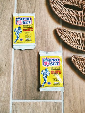 🇺🇸 Lot 2 boosters paquets de cartes football américain Nfl Pro set Made in USA