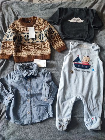 Lots vêtements bébé garçon taille 6 mois hiver