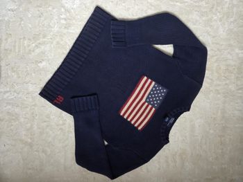Pull Ralph Lauren Flag 100% coton Taille L enfant - équivalent XS/S Adulte
