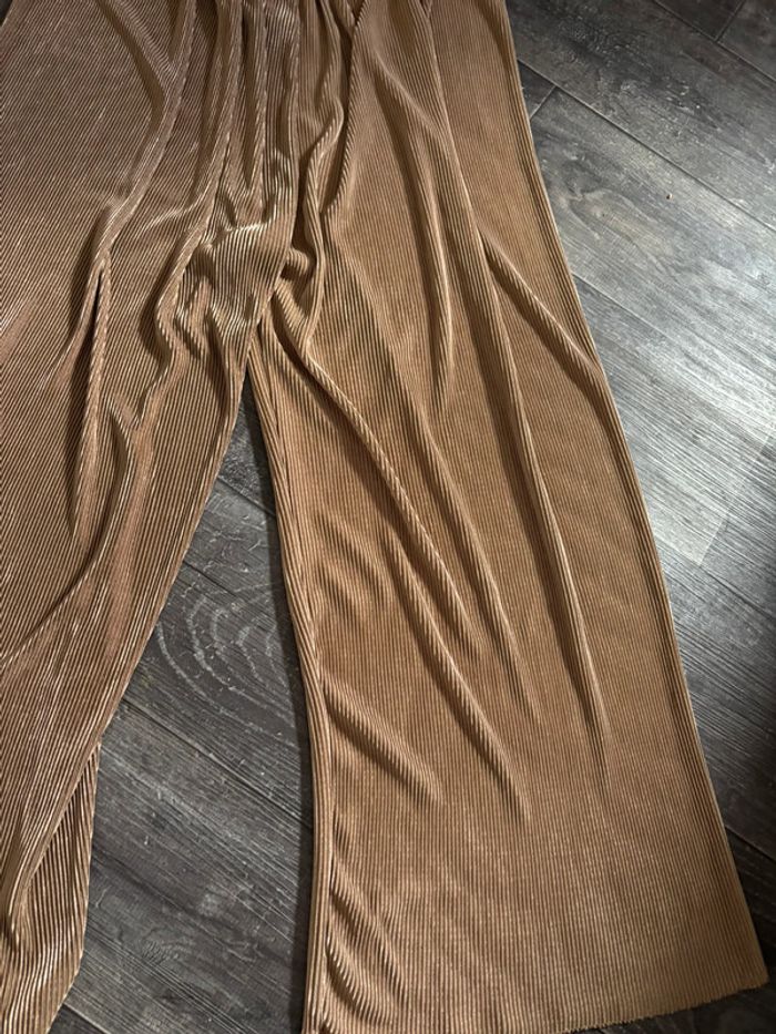 Pantalon fluide femme taupe cotelé XL - photo numéro 2