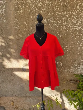 Blouse rouge BlanchePorte Neuve T.38