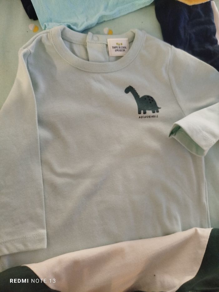 #kytie6moisgarcon. 3 Tee shirt manches longues taille 6 mois - photo numéro 2