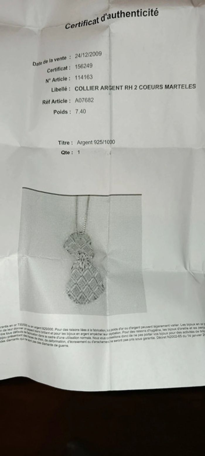 Collier argent neuf - photo numéro 3