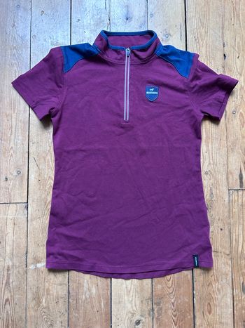 T-shirt polo bordeaux 12 ans Fouganza Decathlon