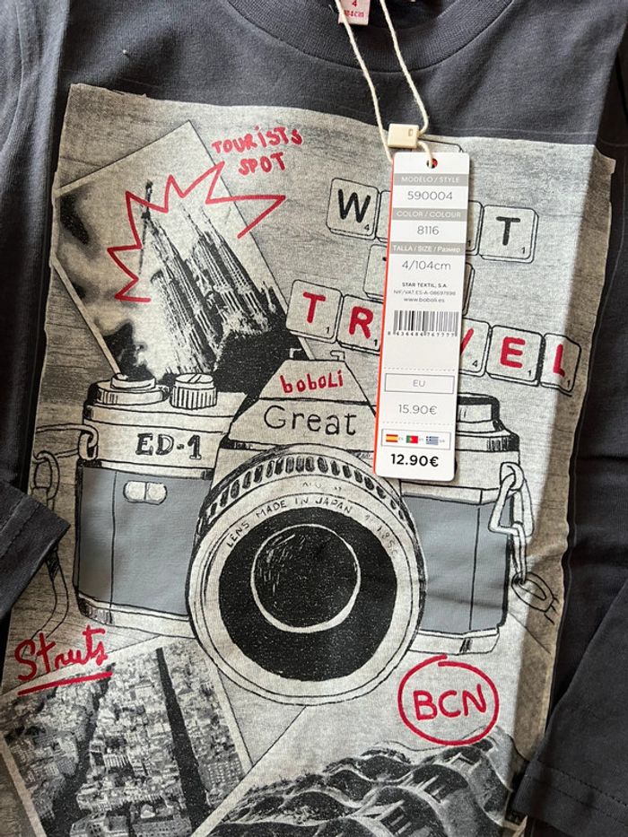 T-shirt garçon manche longue 4 ans - photo numéro 2