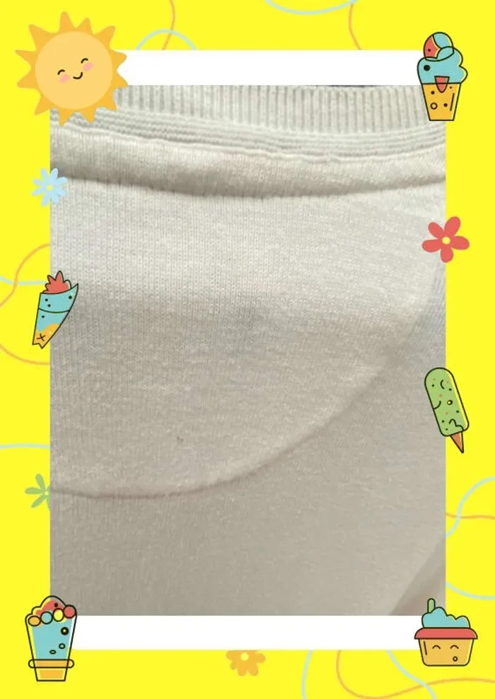Sweat à col V Celio M 38 blanc crème - photo numéro 5