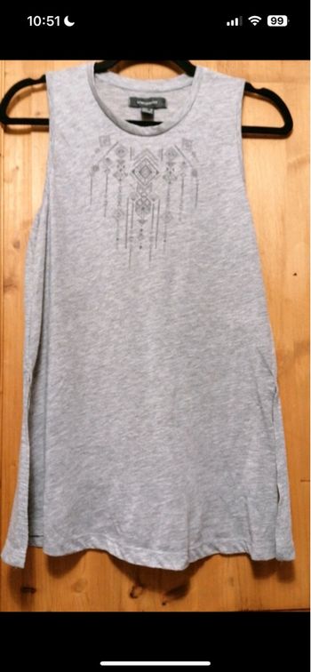 Débardeur gris  long fentes